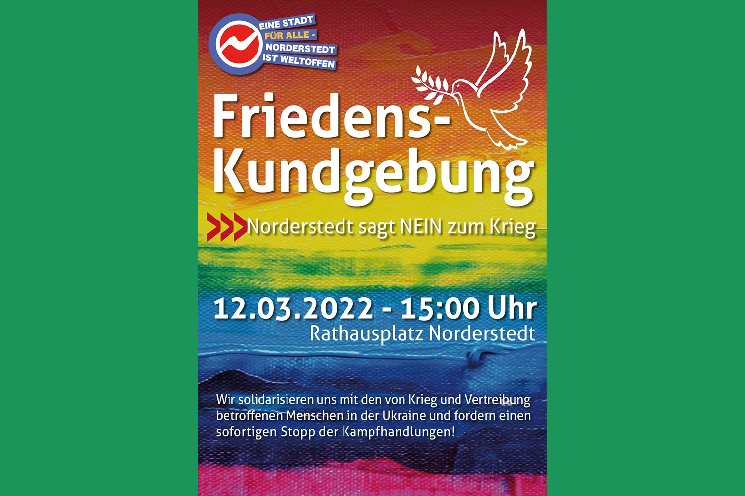 Flyer Friedenskundgebung