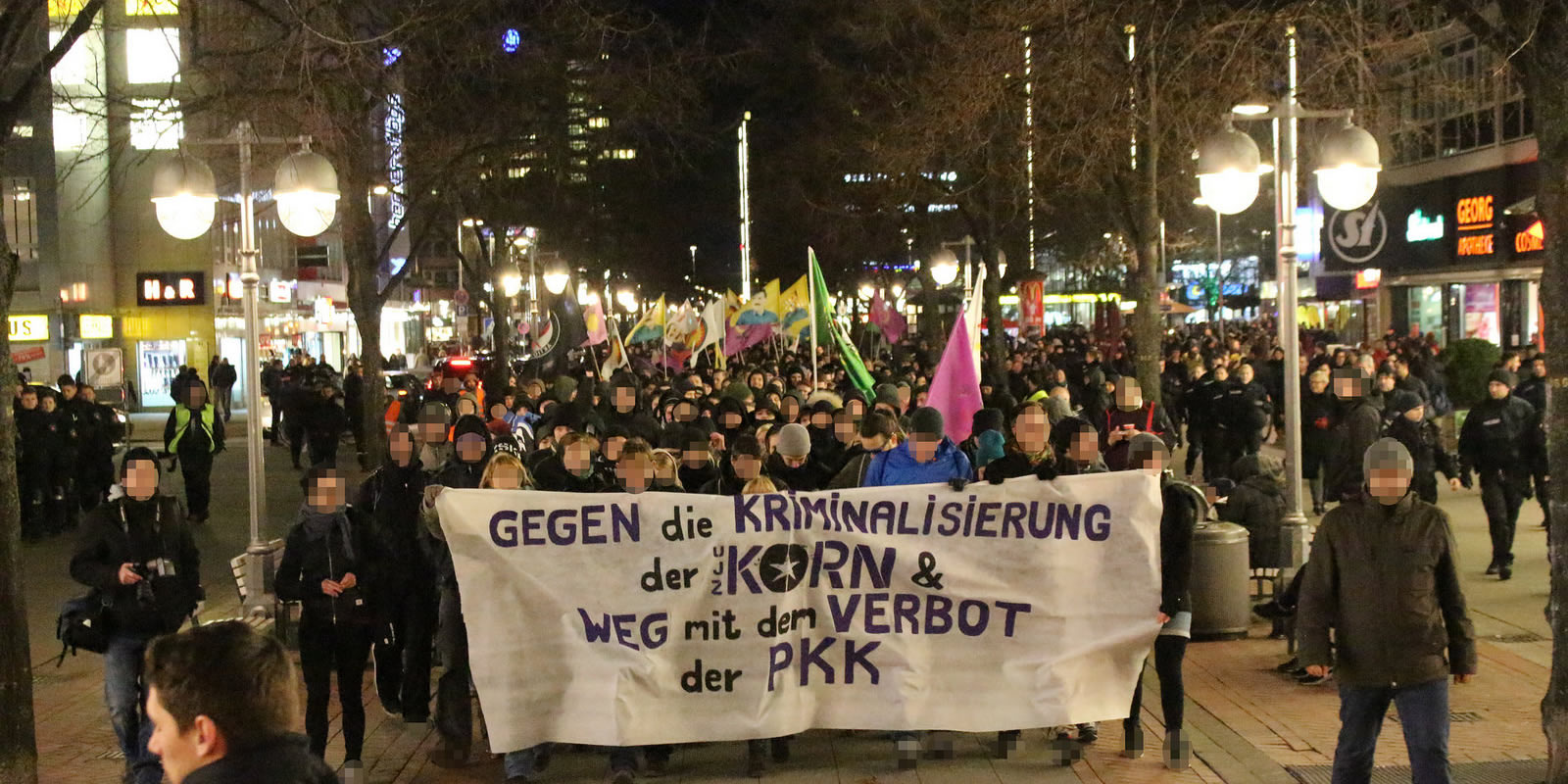 Gegen die Kriminalisierung des UJZ Korn! Weg mit dem Verbot der PKK!