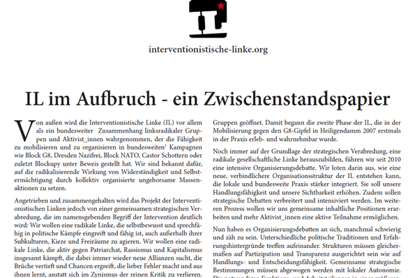 IL Zwischenstandspapier