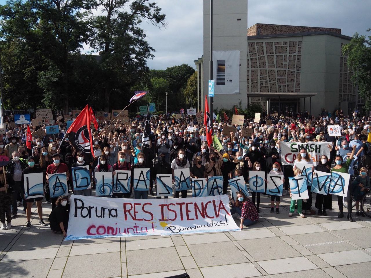 Solidaritätsaktion bei Globalen Klimastreik am 24. September 2021 in Marburg