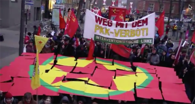 Schilderballett auf #NoIMK-Demo am 06.12.2014 in Köln 