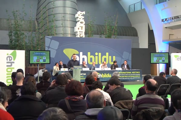 "Troika Go Home”-Konferenz der baskischen Linkspartei Bildu.